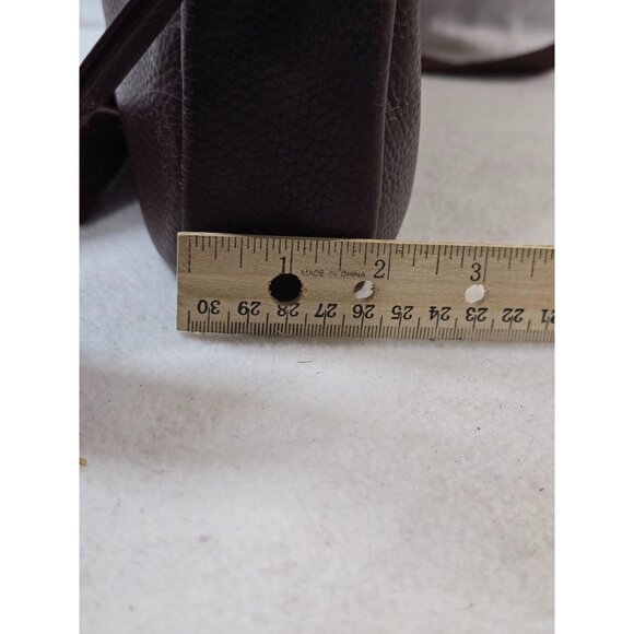 Mark & Graham Brown‎ Leather Briefcase With Gold Hardware & Adjustable Strap - Picture 9 of 11